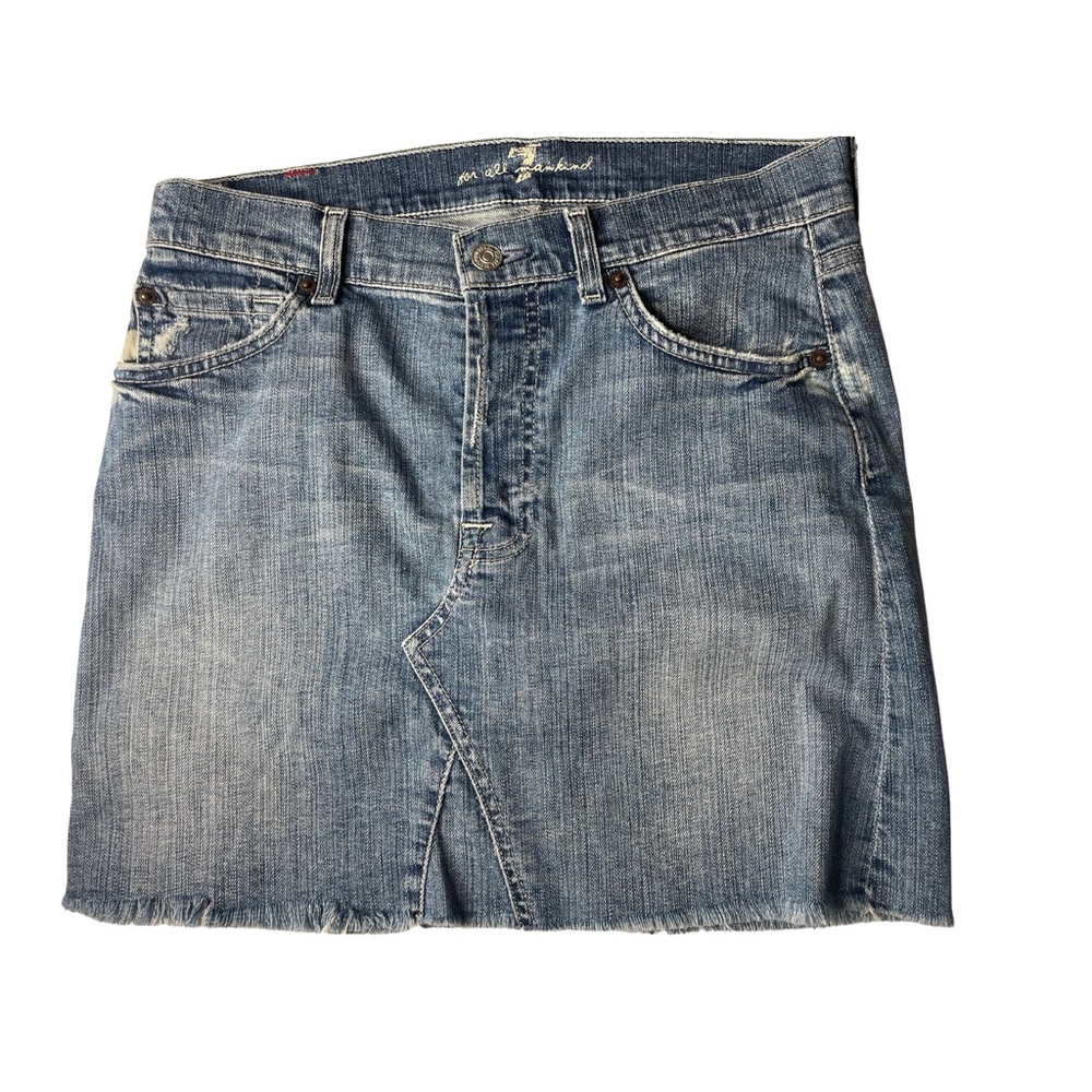 7 For All Mankind Denim Mini Skirt